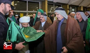 تشرف کاروان موکب&zwnj;داران عراقی به بارگاه ملکوتی امام رضا(ع)