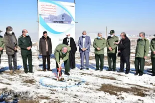 آئین کلنگ&zwnj;زنی بیمارستان سپاه در همدان