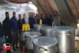 آغاز پخت ۳۵۰۰ کیلو حلیم در پایگاه بسیج نمونه کشوری امام حسین (ع) جهرم