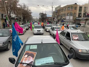راهپیمایی خودرویی و موتوری ۲۲ بهمن در کرمانشاه آغاز شد