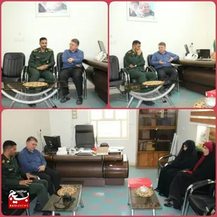 دیدار فرمانده حوزه مقاومت بسیج دانش آموزی شوش با رئیس اداره فرهنگ و ارشاد اسلامی این شهرستان