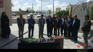گلزار شهدای همدان با حضور هنرمندان غبارروبی شد