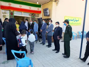 آیین بازگشایی مدارس با حضور مسئولین در شهرستان تفت