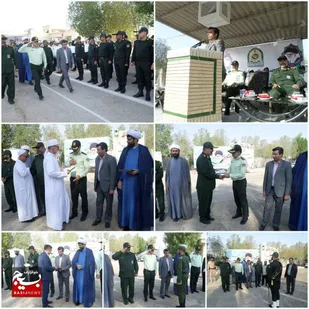 مراسم صبحگاه مشترک به مناسبت هفته نیروی انتظامی در بستک