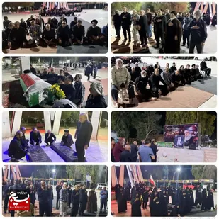 مراسم جاماندگان از تشییع رهبری در آغاجاری