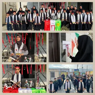 تجدید عهد دانش آموزان گلوگاهی با آرمان های حاج قاسم