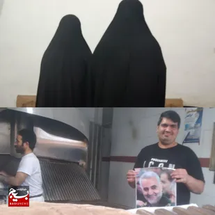 نذر نان و توزیع پارچه چادری به نیت حاج قاسم در گتوند