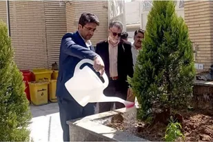 کاشت نهال در اداره کل امور اتباع و مهاجرین خارجی سیستان و بلوچستان به مناسبت روز درختکاری