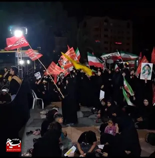 برگزاری تجمع مردمی حمایت از ولایت و رزمندگان اسلام در کوی انقلاب اهواز