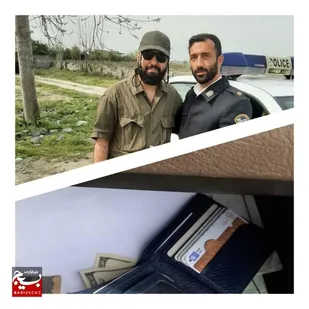امانت&zwnj;داری مامور  پلیس راه مازندران؛ بازگرداندن کیف پول حاوی ارز به مالک