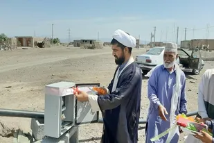 آبرسانی به روستای گنبد علوی توسط بسیج سازندگی شهرستان دلگان