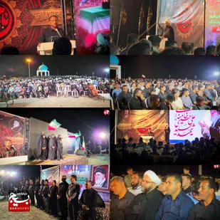 مراسم باشکوه و معنوی بزرگداشت رهبر شهید امت در گوهران بشاگرد برگزار شد