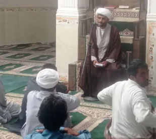 حضور مسئول دفتر نمایندگی ولی فقیه در نماز جمعه اهل سنت