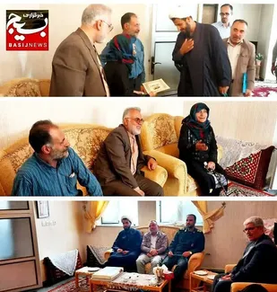 دیدار فرمانده سپاه   فیروزکوه با خانواده شهید  چهارپاشلو
