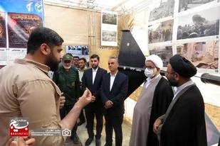 افتتاح نمایشگاه اسوه بسیج و صفحه افتخار در کنگان