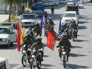 رژه خودرویی و موتوری  در شهرستان فیروزکوه