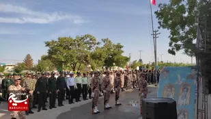 برگزاری صبحگاه مشترک در شهرستان بن