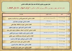 عناوین ایام الله دهۀ فجر 1401 اعلام شد