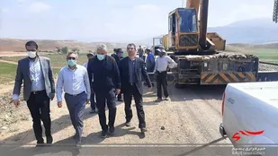 بازدید معاون عمرانی استاندار اردبیل از اجرای راه&zwnj;آهن اردبیل به میانه