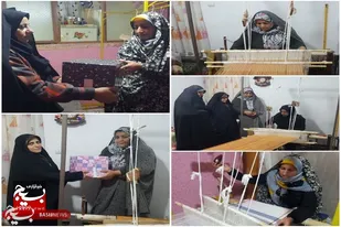 بسیجیان روستا اروانه از کارگاه حوله بافی خانگی بازدید کردند