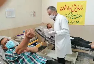رزمایش اهدا خون بسیج پیشکسوتان نایین استان اصفهان برگزار شد + تصاویر
