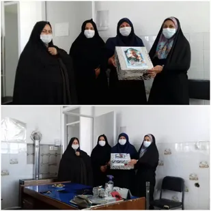 تجلیل از کادر درمان خانه بهداشت توسط بسیجیان حوزه مقاومت بسیج عشایری