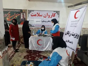 ارائه خدمات بهداشتی و درمانی توسط کاروان سلامت در مناطق محروم ماهنشان