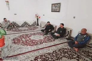 دیدار فرمانده سپاه فامنین با پیشکسوتان هشت سال دفاع مقدس