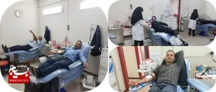 کارگران تنکابن در پویش نذر خون به نیابت از حاج قاسم شرکت نمودند