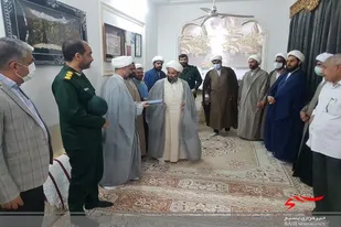 دیدار و دلجویی از خانواده شهید علیرضا بولاغ در شهرستان هامون
