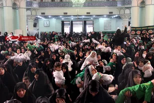 مراسم شیرخوارگان حسینی در حرم شاه عبدالعظیم حسنی