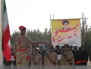 صبحگاه مشترک اقتدار بسیج در سپاه ناحیه نطنز برگزار شد