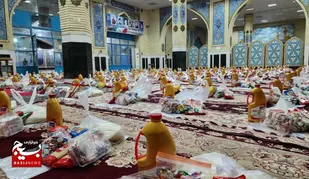 بسته های عیدانه معیشتی درب خانه نیازمندان مسجد سلیمان