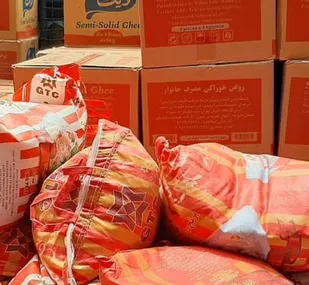 کشف و ضبط ٢۰۰ روغن پنج کیلویی و ٣٧۰ کیلو برنج احتکارشده در پیشوا