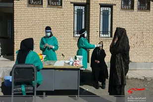 اجرای غربالگری کرونا در در روستای نوار