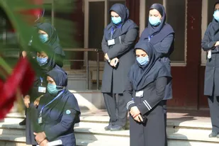 تصاویر| تجلیل از جهادگران سلامت و پرستاران بیمارستان امین