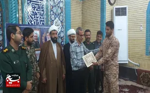 آیین تکریم و معارفه فرمانده پایگاه مقاومت بسیج شهدا شهراهرم برگزار شد