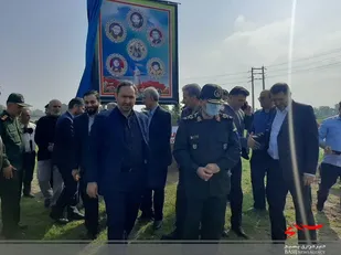 تابلوی شهیدان یزدانخواه در بلوار مرکزی شهر فریدونکنار رونمایی شد
