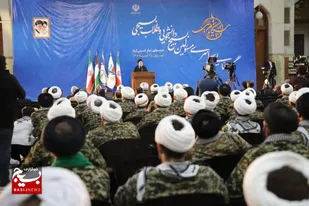 گردهمایی طلاب و روحانیون بسیجی گردان&zwnj;های تیپ مستقل ۸۳ امام جعفر صادق(ع) در حرم مطهر امام خمینی(ره)