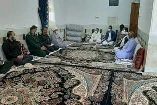 دیدار مسئولین سپاه هیرمند با جانباز هشت سال دفاع مقدس