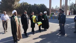 خداقوت خادمان حرم رضوی به کارگران شرکت سیمان قاین