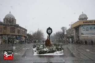 بارش برف زمستانی در همدان