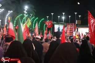 باران هم مانع حضور مردم رشت در میدان نشد