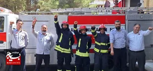 دعوت آتش&zwnj;نشانان تربت&zwnj;جامی از آحاد مردم برای مشارکت در انتخابات+فیلم