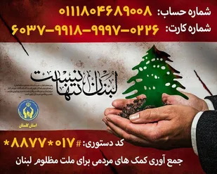 کمک ۳۵ میلیارد ریالی گلستانی&zwnj;ها به مردم لبنان