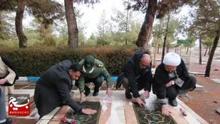 عطرافشانی مزار مطهر شهدا در جغتای