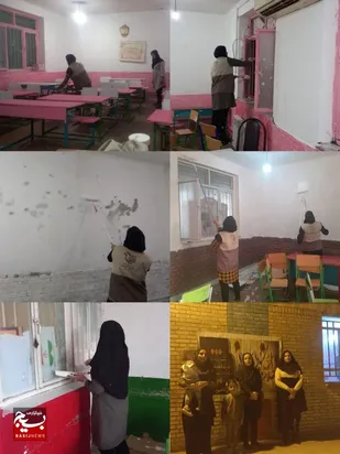 اقدام جهادی گروه جهادی شهیداردشیر جمالپوردرمدرسه دخترانه لالی