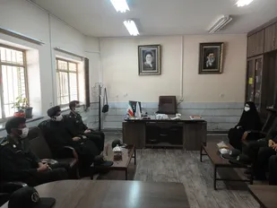 دیدار جمعی از پاسداران ناحیه مقاومت بسیج جغتای با رئیس اداره بهزیستی این شهرستان