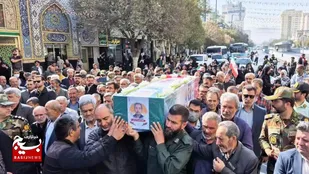 پیکر جانباز ۷۰ درصد شهید در مشهد تشییع و به خاک سپرده شد