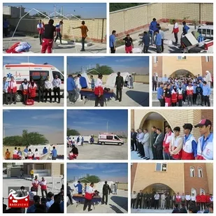 مانور بزرگ زلزله و ايمني در مدارس پارسیان برگزار شد